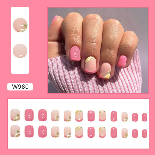 12 Sizes-24 Pcs Press On Nails W980