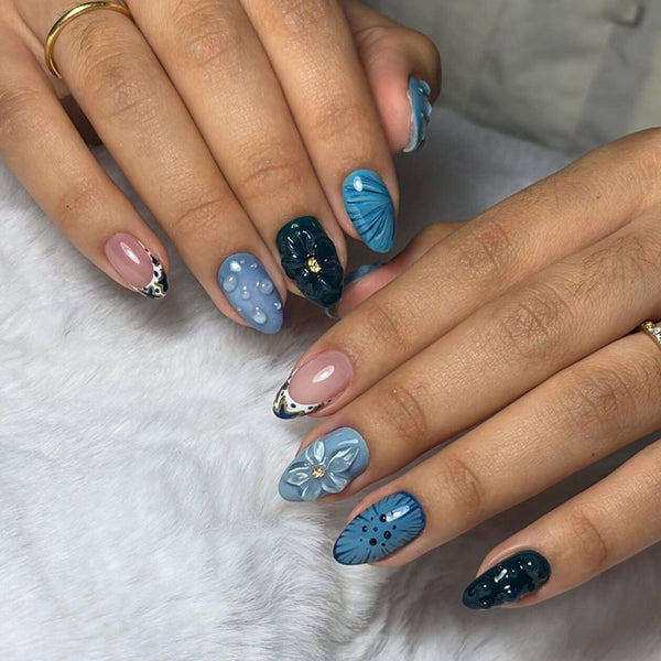 12 Sizes-24 PcsPress On Nails Z1143