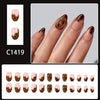 12 Sizes-24 Pcs Press On Nails C1419