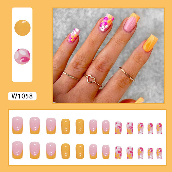 12 Sizes-24 Pcs Press On Nails W1058
