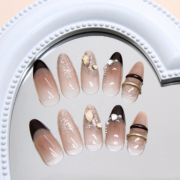 12 Sizes-24 Pcs Press On Nails Z1014