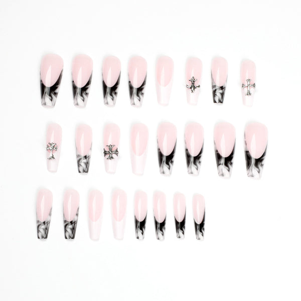 12 Sizes-24 Pcs Press On Nails JP1598