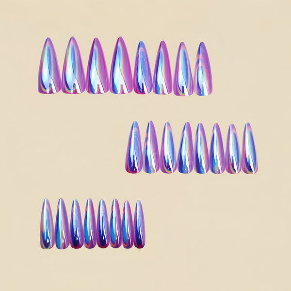 12 Sizes-24 Pcs Press On Nails Y1509