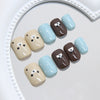 12 Sizes-24 Pcs Press On Nails R949