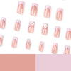 Long Pink Square Press on Nails