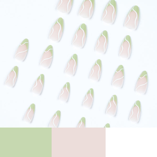 12 Sizes-24 Pcs Press On Nails JP1939