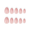 Almond French Long Pink Press on Nails