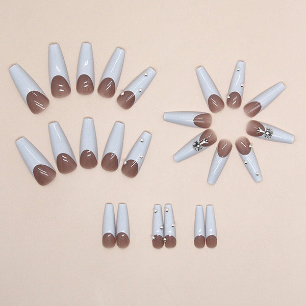 12 Sizes-24 Pcs Press On Nails Z804