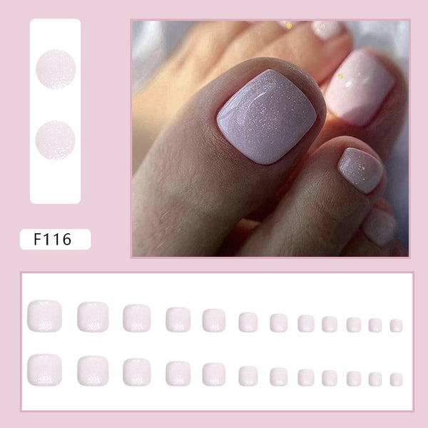 12 Sizes-24 Pcs Press On Nails F116
