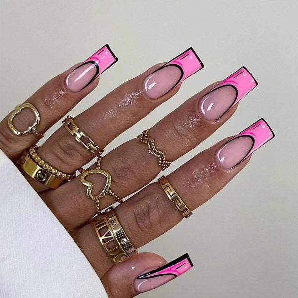 12 Sizes-24 Pcs Press On Nails JP2204