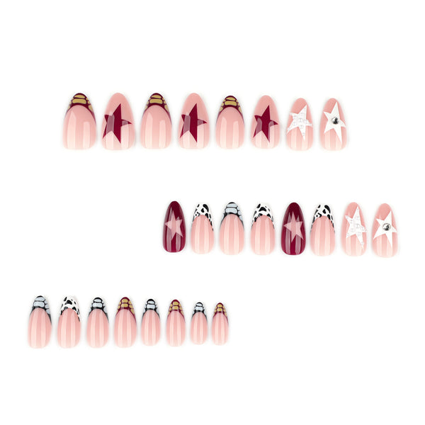 12 Sizes-24 Pcs Press On Nails JP4220