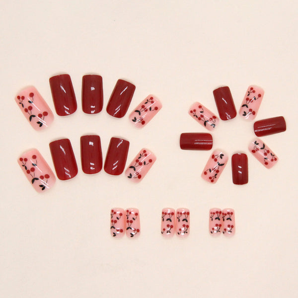 12 Sizes-24 Pcs Press On Nails W994