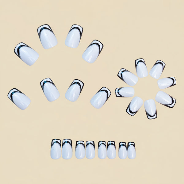 12 Sizes-24 Pcs Press On Nails Y1928