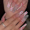 12 Sizes-24 Pcs Press On Nails W097
