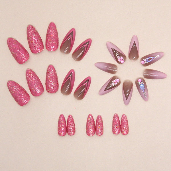 12 Sizes-24 Pcs Press On Nails Z796
