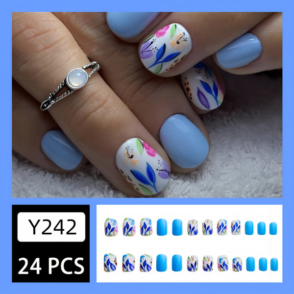 12 Sizes-24 Pcs Press On Nails Y779