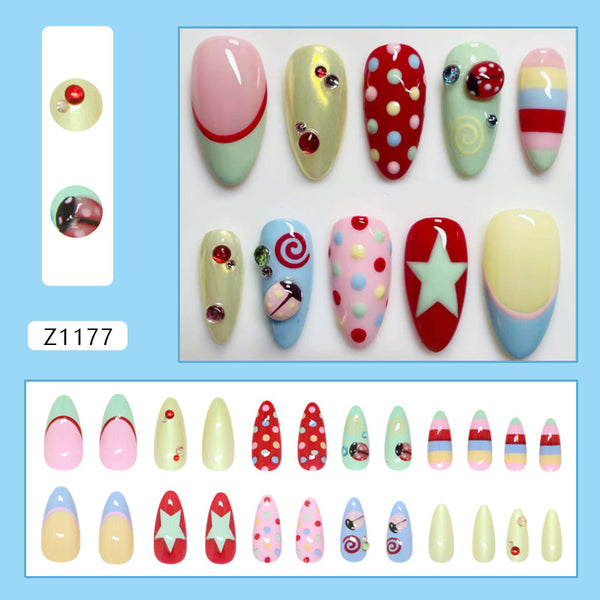 12 Sizes-24 PcsPress On Nails Z1177