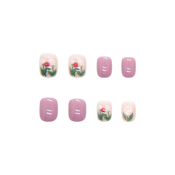 12 Sizes-24 Pcs Press On Nails R384