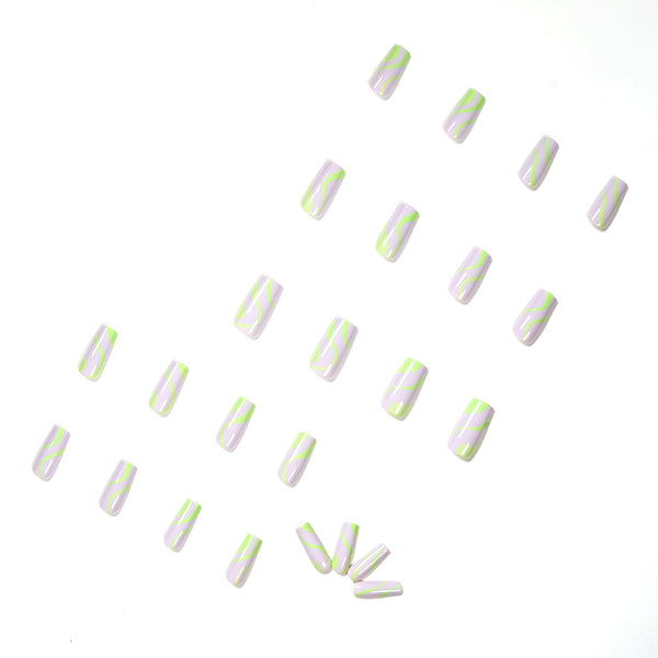 12 Sizes-24 Pcs Press On Nails JP1188