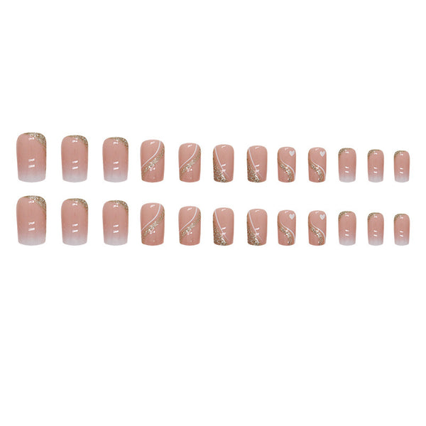 12 Sizes-24 Pcs Press On Nails Y102