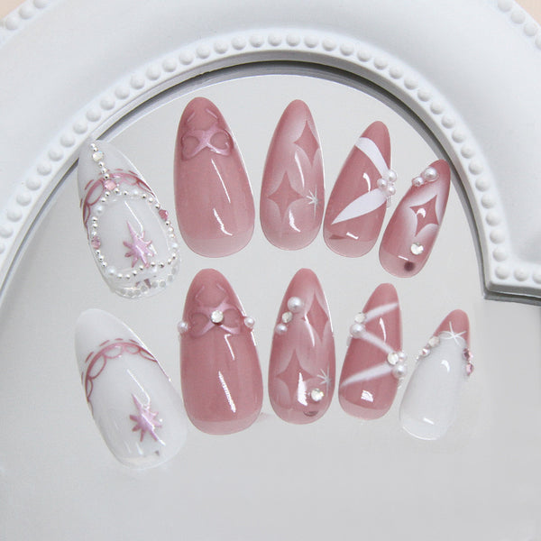 12 Sizes-24 Pcs Press On Nails Z1067