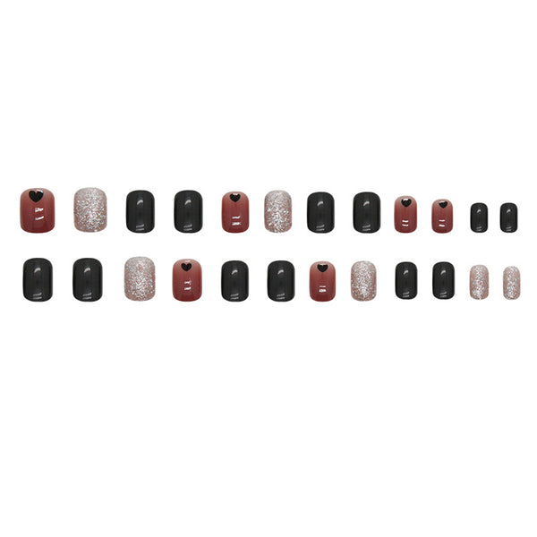 12 Sizes-24 Pcs Press On Nails R801