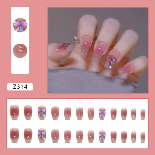 12 Sizes-24 Pcs Press On Nails Z314