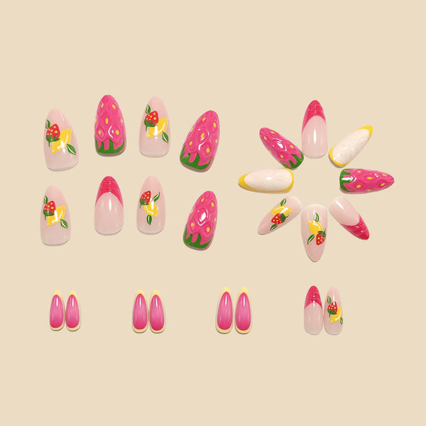 12 Sizes-24 Pcs Press On Nails Y2020