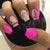 Medium Pink Square Press on Nails - W861