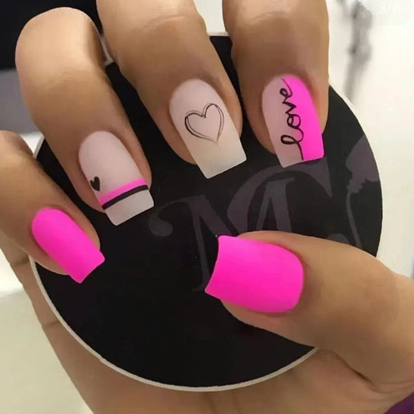 12 Sizes-24 Pcs Press On Nails W861