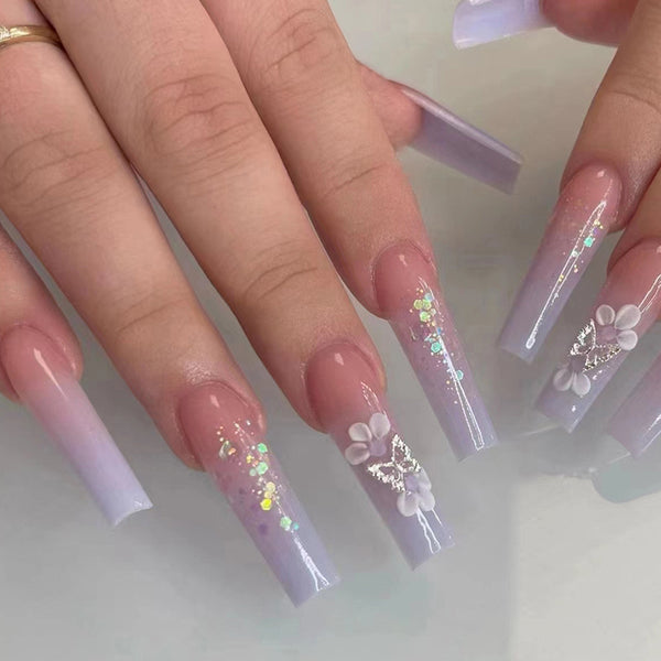 12 Sizes-24 Pcs Press On Nails Z640