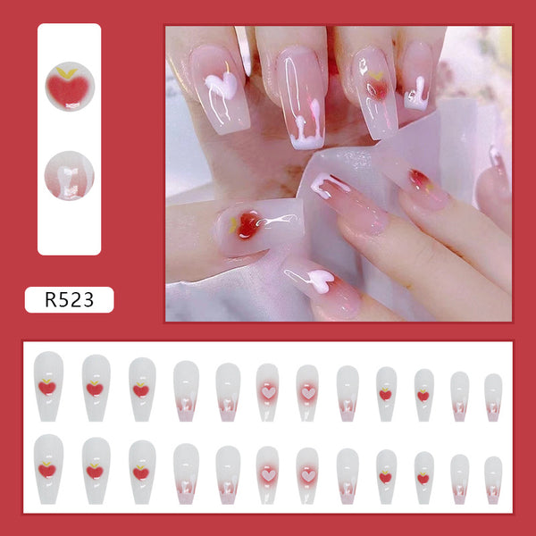 12 Sizes-24 Pcs Press On Nails R521