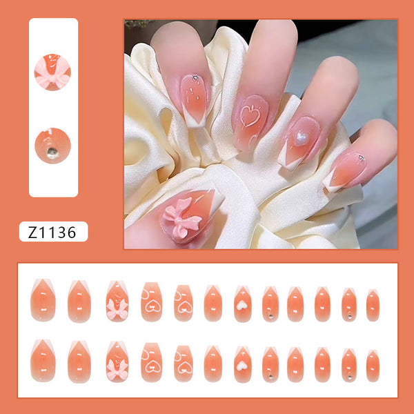 12 Sizes-24 PcsPress On Nails Z1136