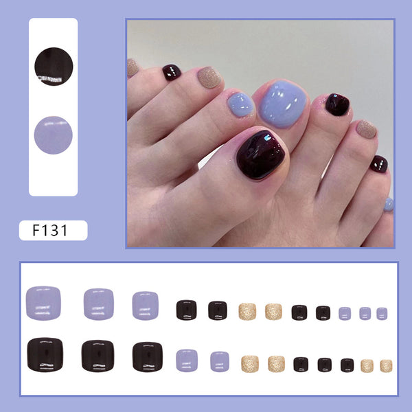 12 Sizes-24 Pcs Press On Nails F131