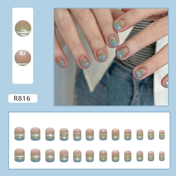 12 Sizes-24 Pcs Press On Nails R816