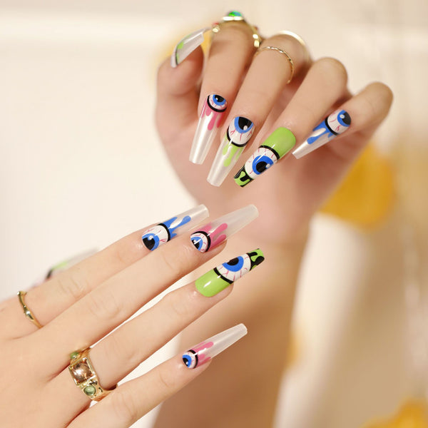 12 Sizes-24 Pcs Press On Nails JP1527