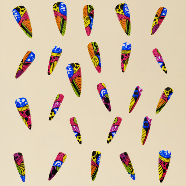 12 Sizes-24 Pcs Press On Nails Y080