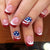 12 Sizes-24 Pcs Press On Nails C860