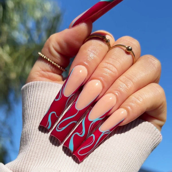12 Sizes-24 Pcs Press On Nails JP3060
