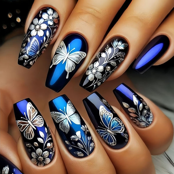 12 Sizes-24 Pcs Press On Nails Y1534