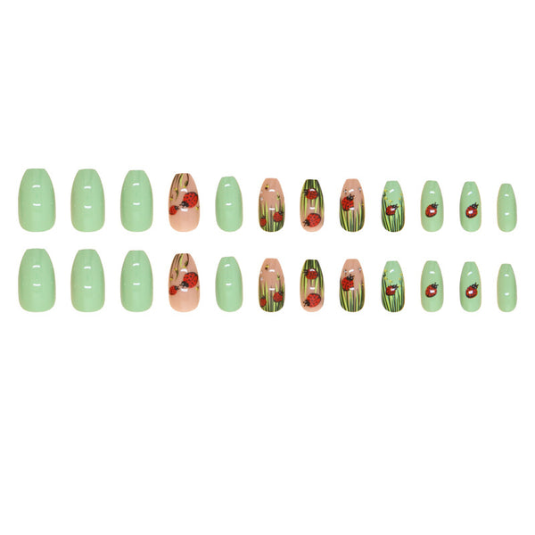 12 Sizes-24 Pcs Press On Nails W1635
