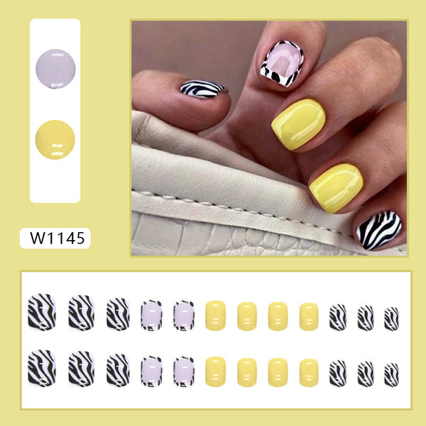 12 Sizes-24 Pcs Press On Nails W1145