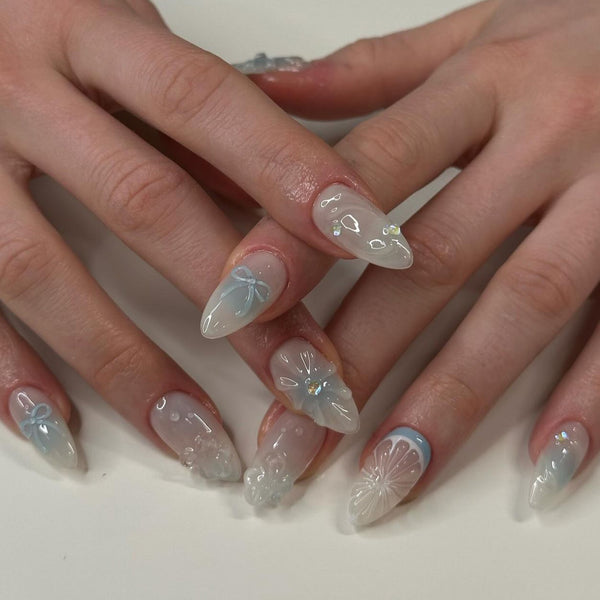 12 Sizes-24 Pcs Press On Nails JP3425