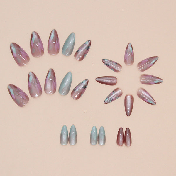 12 Sizes-24 Pcs Press On Nails W1598