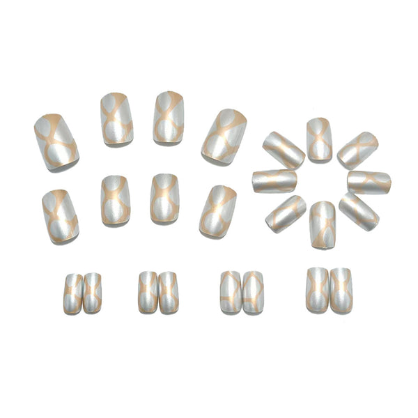 12 Sizes-24 Pcs Press On Nails Y1515