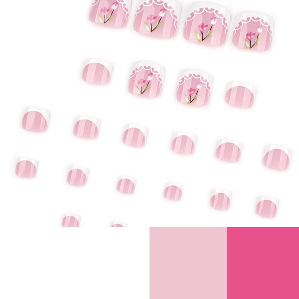 12 Sizes-24 Pcs Press On Nails JP3971