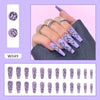 12 Sizes-24 Pcs Press On Nails W049