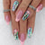 12 Sizes-24 Pcs Press On Nails W1164