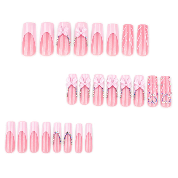 12 Sizes-24 Pcs Press On Nails JP4299