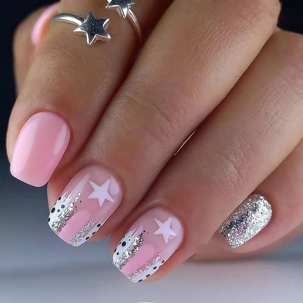 12 Sizes-24 Pcs Press On Nails W1264